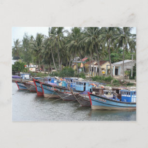 Vissende Boats, Hoi An, Vietnam Briefkaart