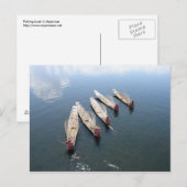 Vissende boot 1 briefkaart (Voorkant / Achterkant)