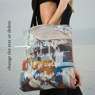 Vissende boot aan de Middellandse Zee Tote Bag