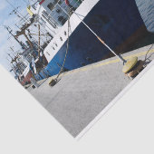 Vissende boot bij aanmeren tissuepapier (Detail)