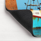 Vissende boot bij Bonne Nuit, Jersey Muismat (Hoek)