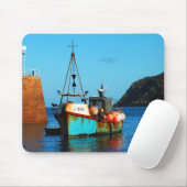 Vissende boot bij Bonne Nuit, Jersey Muismat (Met muis)