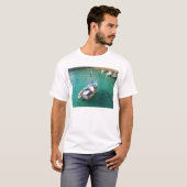 Vissende boot bij hoog getij t-shirt (Voorkant volledig)