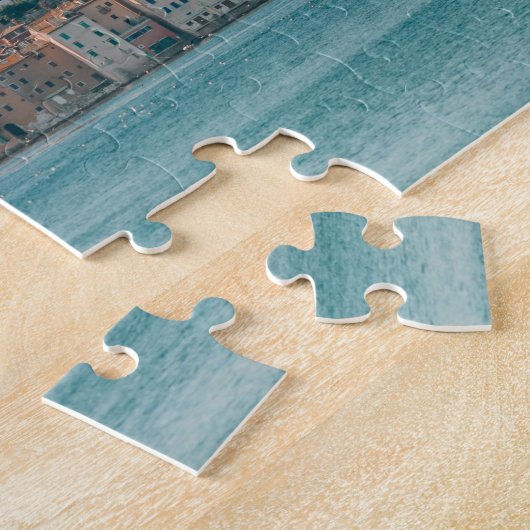 Vissende boot bij Rovinj Kroatië Legpuzzel (Zijkant)