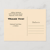 Vissende boot bij zonsondergang, dank u Briefkaart (Achterkant)