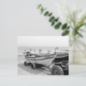 "Vissende boot" Briefkaart (Staand voorkant)