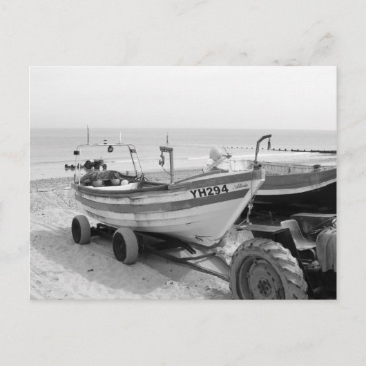"Vissende boot" Briefkaart (Voorkant)