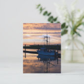 Vissende boot briefkaart (Staand voorkant)