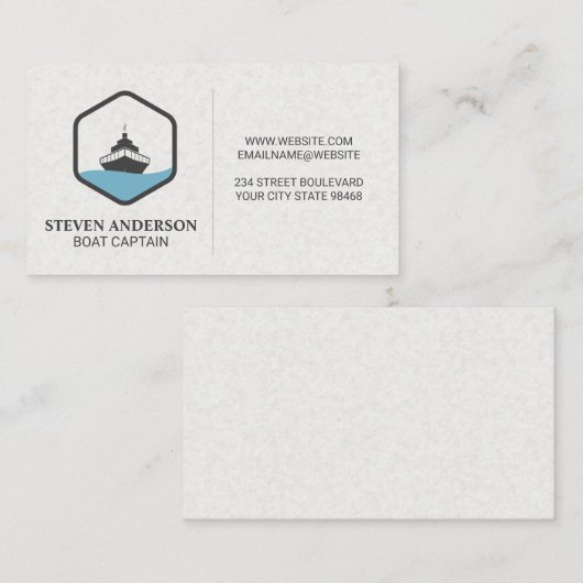 Vissende boot | cruiseschip visitekaartje (Voorkant / Achterkant)