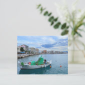 Vissende boot in Harbour Corinth Greece Briefkaart (Staand voorkant)