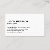 Vissende boot in het water visitekaartje (Achterkant)