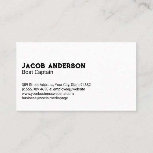 Vissende boot in het water visitekaartje (Achterkant)
