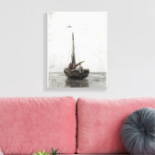Vissende boot Jacob Maris Zee landschap Canvas Afdruk (Insitu (Woonkamer))