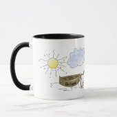 Vissende boot mok (Links)