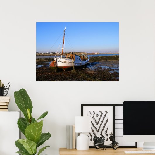Vissende boot op Guernsey Poster (Thuiskantoor)