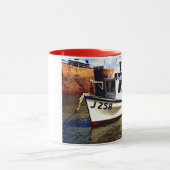 Vissende boot op Jersey Mok (Midden)