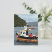 Vissende boot, Portree, eiland Skye 2 Briefkaart (Staand voorkant)