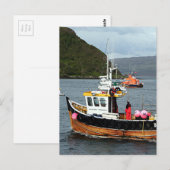 Vissende boot, Portree, eiland Skye 2 Briefkaart (Voorkant / Achterkant)