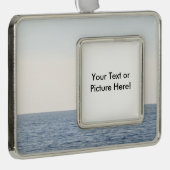 Vissende boot verzilverd omlijst ornament (Rechts)