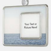 Vissende boot verzilverd omlijst ornament (Links)