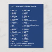 Vissende boot, visser/vrouw, vismarkt flyer (Achterkant)