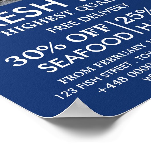 Vissende boot, visser/vrouw, vismarkt poster (Hoek)