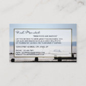 Vissende boot, visser/vrouw, vismarkt visitekaartje (Achterkant)