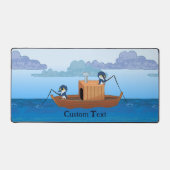 Vissende bootpinguïns - schattige pinguïn cartoon bureaumat (Voorkant)