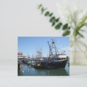 Vissende boten briefkaart (Staand voorkant)