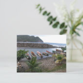 Vissende boten briefkaart (Staand voorkant)