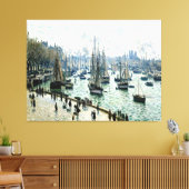 Vissende boten canvas afdruk (Insitu (Woonkamer))