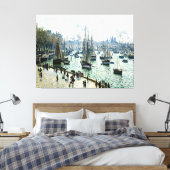 Vissende boten canvas afdruk (Insitu (Slaapkamer))