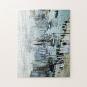 Vissende boten die de Harbour Monet Fine Art verla Legpuzzel (Verticaal)