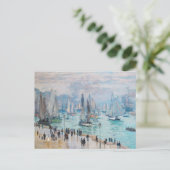 Vissende boten die de haven verlaten | Claude Mone Briefkaart (Staand voorkant)