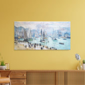Vissende boten die de haven verlaten | Claude Mone Canvas Afdruk (Insitu (Woonkamer))
