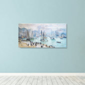 Vissende boten die de haven verlaten | Claude Mone Canvas Afdruk (Insitu (Houten vloer))
