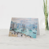 Vissende boten die de haven verlaten | Claude Mone Kaart (Voorkant)