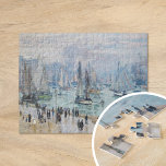 Vissende boten die de haven verlaten | Claude Mone Legpuzzel<br><div class="desc">Vist Boats Leaving the Harbour,  Le Havre (1874) door de Franse impressionist Claude Monet. Origineel kunstschilderij is een olie op het canvas die een abstracte kapper toont met schepen op het water en mensen op de voorgrond. Gebruik de ontwerphulpmiddelen om douanetekst toe te voegen of het afbeelding te personaliseren.</div>