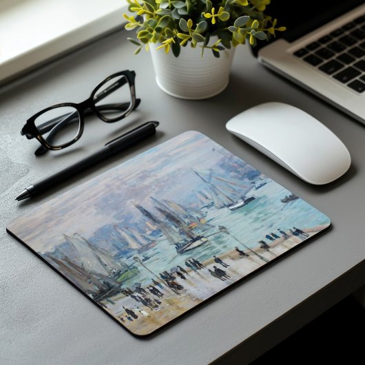 Vissende boten die de haven verlaten | Claude Mone Muismat