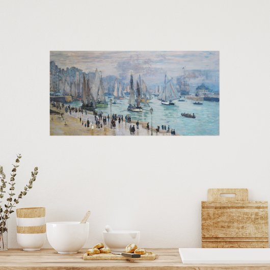 Vissende boten die de haven verlaten | Claude Mone Poster (Keuken)