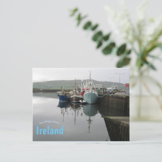 Vissende boten Dingle Harbour County Kerry Ierland Briefkaart (Staand voorkant)