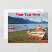 Vissende boten, Hornopiren, Chili Briefkaart (Voorkant / Achterkant)