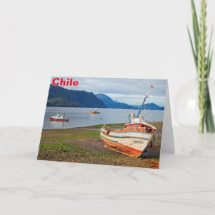 Vissende boten, Hornopiren, Chili Kaart