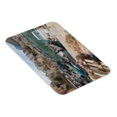 Vissende boten in de haven van Castellammare del G Magneet (Rechterzijde)