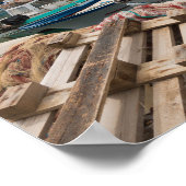 Vissende boten in de haven van Castellammare del G Poster (Hoek)