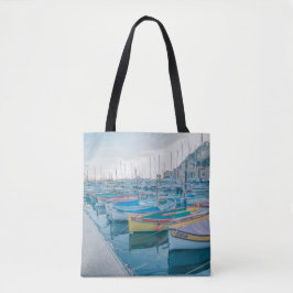 Vissende boten in Nice, Franse Riviera Tote Bag