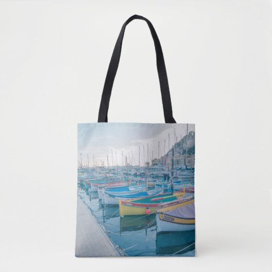 Vissende boten in Nice, Franse Riviera Tote Bag (Voorkant)