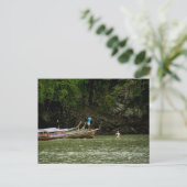 Vissende boten | Krabi, Thailand Briefkaart (Staand voorkant)