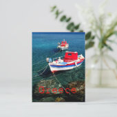 Vissende boten op de Cycladen Briefkaart (Staand voorkant)