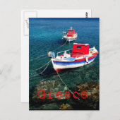 Vissende boten op de Cycladen Briefkaart (Voorkant / Achterkant)